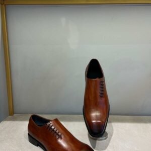 Tan Side-laces Oxfords