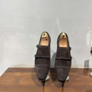 Brown Suede Double Monkstraps