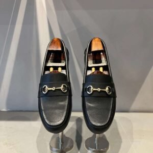 Black Soft Leather Loafers