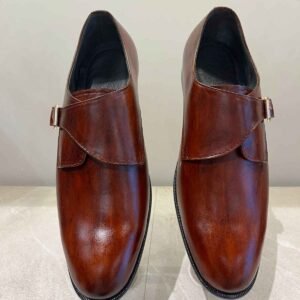 Italian Leather Tan Single Monks
