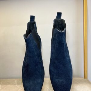 Blue Suede Chelsea Boots